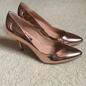 Rose gold shoes
